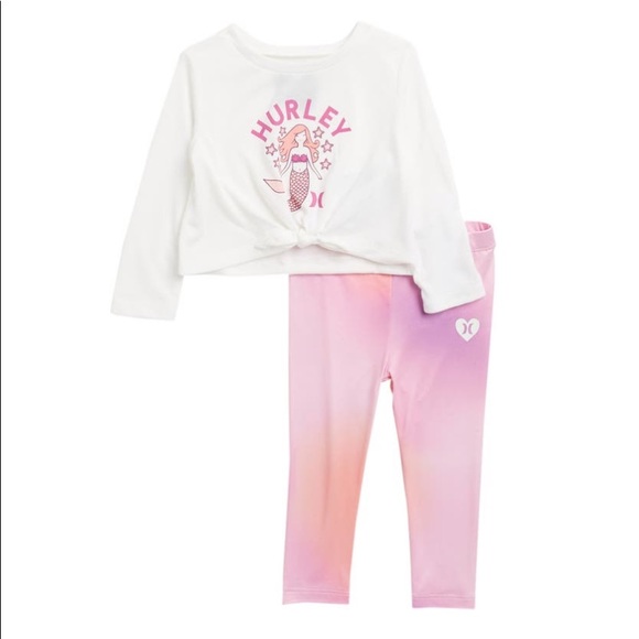 Hurley Other - Hurley mermaid 🧜‍♀️ pink active pants set 2302
